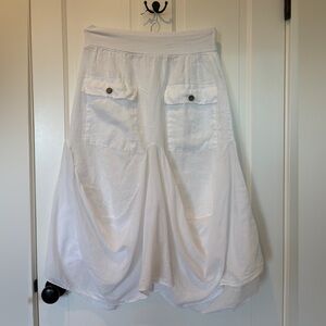 White Linen Skirt